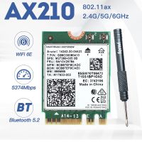 Wi-Fi 6E Intel AX210 Pcie 802.11Ax อะแดปเตอร์ Wifi ไร้สายบลูทูธ5.2 Tri-Band 2.4G/5G/6Ghz AX210NGW การ์ดระบบเครือข่ายแบบ Wlan