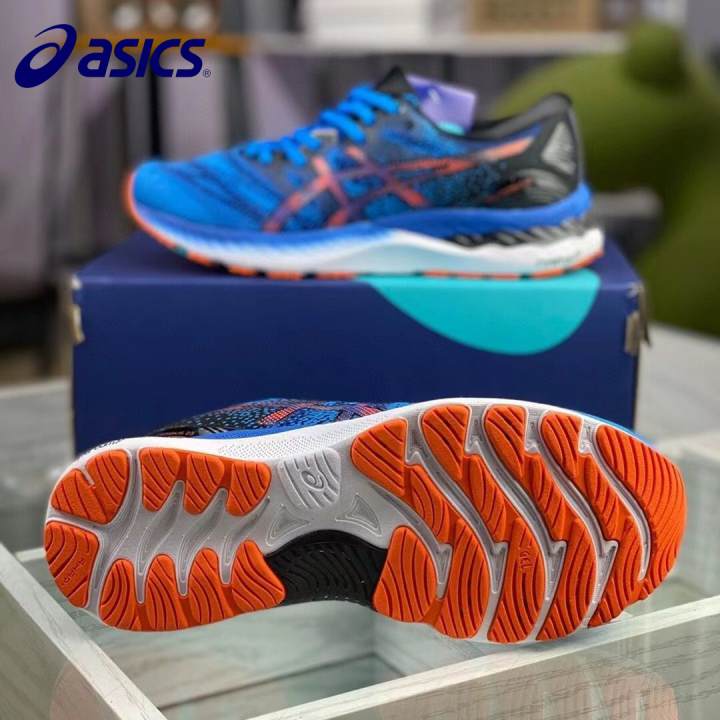 2023-asics-รองเท้าวิ่ง-nimbus23รองเท้าบุรุษรองเท้าวิ่งดูดซับแรงกระแทกเจล-n23สีดำเทรนด์รองเท้าผ้าใบ-warrior