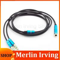 Merlin Irving Shop 3.5mm Jack Microphone Headset Audio Splitter Aux Extension Cable Female to 2 Male Headphone For Phone Computer