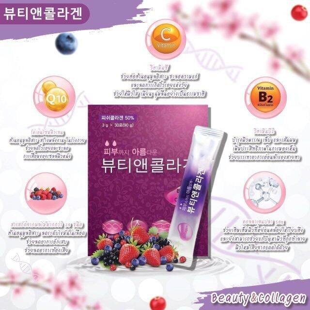 ilyang-beauty-collagen-me-อิลยาง-คอลลาเจน-คอลลาเจนม่วง-คอลลาเจนเกาหลี-ผลิตภัณฑ์เสริมอาหาร-บำรุงร่างกาย-บำรุงผิว-ขนาด-30-ซอง