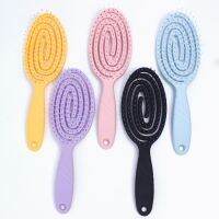 【CC】ஐ▫▨  1Pcs Plastic hollow Non knotting hair combs Childrens soft tooth comb No harm to Massage scalp elastic brush