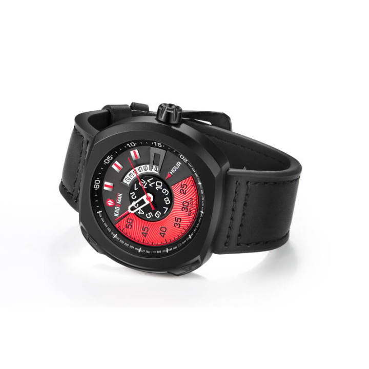 kademan-quartz-mens-watches-creative-design-man-wristwatch-red-dial-black-leather-strap-calendar-waterproof-male-clock