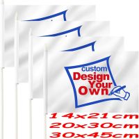 ZXZ Custom 500PCS Hand Flag any size Hand Shaking Flag Print Buyers Company Logo or design election flag