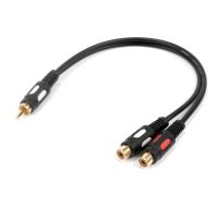 【0.3M/3M/5M】RCA male to 2 mono lengthened lines extended audio cables