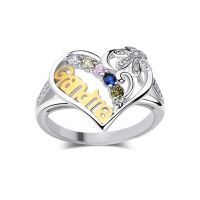 [COD]wish ร้อนแรง grandma ตัวอักษรแหวนเพชร แหวนเพชรรูปดอกไม้รูปหัวใจ เทศกาลของขวัญ Christmas Gift