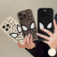 เคสรูปการ์ตูนสุดเจ๋ง Spider-Man Eyes เข้ากันได้กับ IPhone 7Plus 13 15 14 12 11 Pro Max 8 6 7 6S Plus X XR XS MAX SE 2020เคสนิ่มกันกระแทกสำหรับคู่รัก