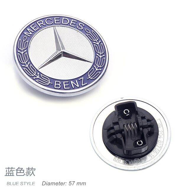 Light Blue Wheat 57mm Car Hood Bonnet Logo For Mercedes Benz C E S ...