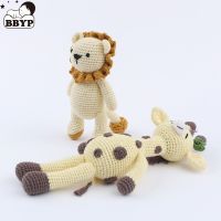 Crochet Mickey Baby Cute Stuffed Animal Handmade Giraffe Lion Soothing Toy Newborn Sleep Aid Gift Photography Props