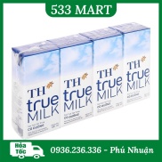 Sữa Tươi TH True Milk nguyên chất ít đường có đường 180ml