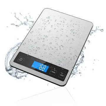 Food Scale, 22lb Digital Kitchen Scale Weight Grams and oz for Cooking  Baking, 1g/0.1oz Precise Graduation, Stainless Steel and Tempered Glass 