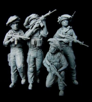 135 Scale Die-cast Resin Figure Israeli Soldier Model 4-person Assembly Kit Diorama Assembly Model Unpainted