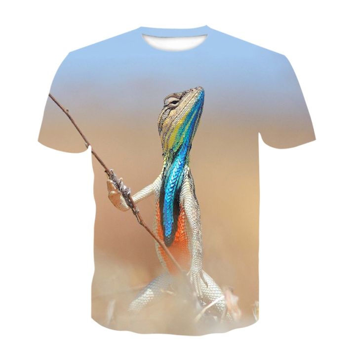 chameleon-รูปแบบเสื้อยืดผู้ชายผู้ชายสัตว์งู-3d-แขนสั้นฤดูร้อนเสื้อลำลองแฟชั่น-o-neck-เสื้อ-street-เสื้อผ้า