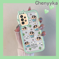 Chenyyyka เคส A04s ปลอกสำหรับ Samsung 5G แบบเต็มหน้าจอแต่เป็นรูปโบว์รูปสัตว์ประหลาดตัวเล็กๆเคสนิ่มกันกระแทกเคสโทรศัพท์โปร่งใสฝาครอบป้องกันเลนส์กล้องถ่ายรูปซิลิก้าเจล TPU