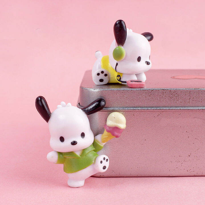 sanrio-โมเดลของเล่น-5ชิ้น-เซ็ตเครื่องประดับแฮนด์เมดสร้างสรรค์ตุ๊กตา-pochacco-โมเดลของเล่น-hiasan-mobil-ตกแต่งหน้าเค้ก