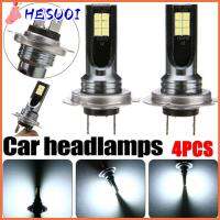 HESUOI 4PCS H7 เปลี่ยนไฟหน้า LED 6500K CANbus 24วัตต์ค่ะ ชุด Xenon hi/low ปราศจากข้อผิดพลาด 12V ค่ะ หลอดไฟหน้า LED ไฟตัดหมอก