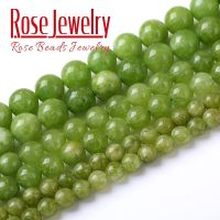 Natural Green Peridot Stone Round Beads For Jewelry Making Crystal Energy Healing Power Stone Beads DIY Bracelets 4 6 8 10mm 15