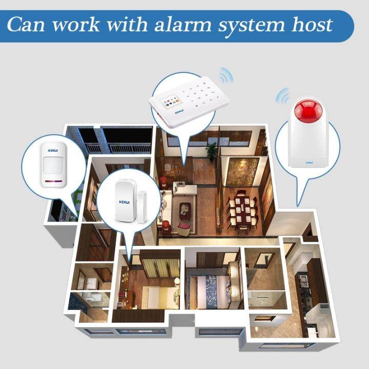 kerui-j008-flash-siren-external-outdoor-waterproof-siren-sound-strobe-flash-alarm-siren-for-home-security-alarm-system-power-points-switches-savers-p