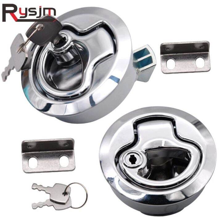 Boat Yacht Car RV Door push lock with Key kit Stainless Steel Door Lock