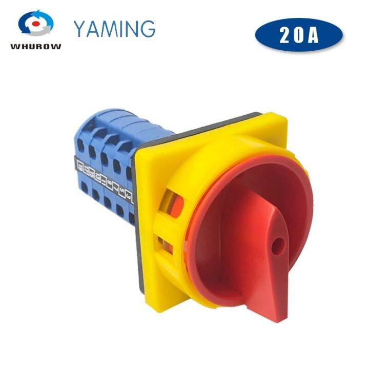 3 Position Rotary Switch Padlock 20 Terminals 5 Poles 690V 20A Rotary