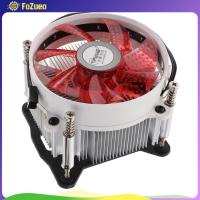 พัดลมระบายความร้อน CPU ไฮดรอลิก FoZueo 9ซม. สำหรับ,LGA 775/1150/1151สีแดง