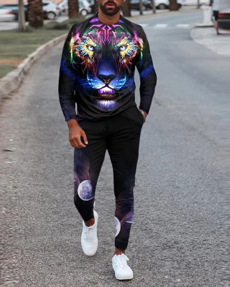 The Lion King Summer 3D Printed men's sets T-shirts Shorts fashion  Sportswear Tracksuit O Neck Short Sleeve Mens Clothes Suit