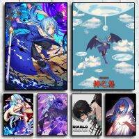 Lizhanmin2 Rimuru Tempest ภาพวาดผ้าใบจากอะนิเมะญี่ปุ่นยอดนิยม Series คุณภาพสูง Art พิมพ์สำหรับ Home Wall Decor