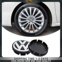 HYS 4 Pcs 56/60/65มม. ฝาครอบล้อ Hub Cap Emblem Badge สำหรับ VW Volkswagen Jetta MK5 Golf Beetle CC EOS GTI Wagon Phaeton Tiguan Passat ใหม่ Polo Bora