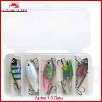 [Arrive 1-3 Days] 5pcs VIB Soft Fishing Lures 4.8cm 15g Artificial Bait with Treble Hook