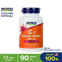 Now Foods Vitamin C Plus Acerola Cherry 1000 mg วิตามินซี Ascorbic Acid ดูดซึมดีกว่าสูตรทั่วไป 3 เท่าแม้ตอนท้องว่าง