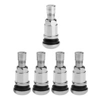 4pcs Snap In Valve Stem Stainless Steel Tire Valve Stems Vehicle Tires Valves Tyre Stem Air Valve Caps нипель автомобильный Valve Stems Caps Adapters