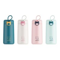 270ml Creative Cute Thermos Bottle Mini Cat Pocket Water Bottle Portable 304 Stainless Steel Thermos Coffee Cup Girl Adult Gift