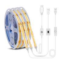 Super Bright USB DC 5V COB LED Strip Light 320leds/m with Hand Scan / Dimmable Touch Sensor Switch/ Push Switch 1m 2m 3m 4m 5m