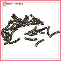 LUCKY HAIRACC 100Pcs รู: 3.5mm ลูกปัดเว้นระยะเส้นก๋วยเตี๋ยวโค้งยาว Filigree โลหะสำหรับตกแต่ง ยาว37มม. กว้าง5มม. ลูกปัดหลอดโค้ง ลวดลายลายเส้นพิเศษ เลื่อนท่อบิด สาวๆ