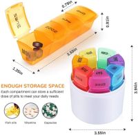 กล่องใส่ยาพกพา ตลับยาและวิตามิน 7 วัน 4 มื้อ 7Day pill case