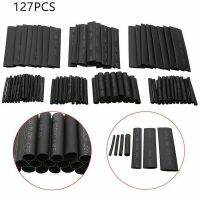 164/127pcs Heat Shrink Tube Kit Shrinking Assorted Polyolefin Insulation Sleeving Heat Shrink Tubing Wire Cable Multi-Sizes 2:1