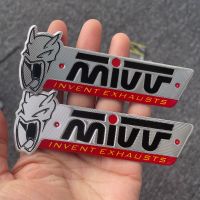 2PCS/Lot Aluminium Motorcycel Exhaust Pipes Pipe Decal Sticker For Mivv for YAMAHA Kawasaki Suzuki Harley Honda Decals  Emblems