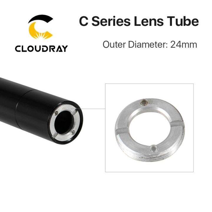 cloudray-c-series-co2-lens-tube-outer-diameter-24mm-for-lens-dia-20mm-fl50-8-63-5-101-6mm-for-co2-laser-cutting-machine