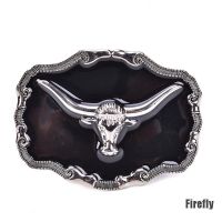 COD SDFERYRTUTYUY firefly Long Horn Bull Western Belt Buckle Golden Texas Cowboy Large Western Buckles