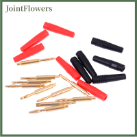 JointFlowers Random10pcs 2mm สายไฟบัดกรีประเภท Banana PLUG JACK Connector ชุบทอง