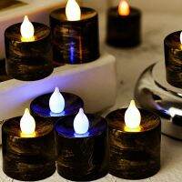 5/1Pcs Led Light Flameless Electronic Candles Light Black Creative Small Tea Wax Lamps For Home Bar Bedroom Living Room Decor