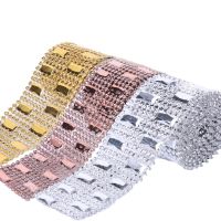 Bling Diamond mesh Roll DIY Decorations table Cake Wrap Crystal Ribbons tulle party birthday Wedding decoration