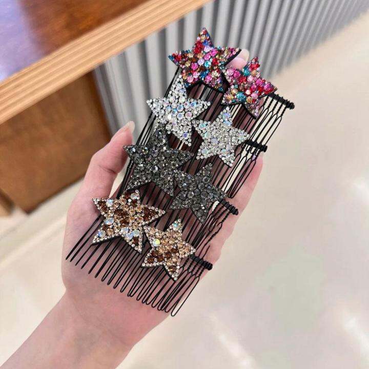 Shining Star Hair Clip Broken Hairhip Finish Tool Hair Clip With Comb