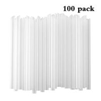 ▧❧ 100Pcs Disposable Straws Wide PP Straws Large MilkTea Milkshake Plastic Drinking Straws for Wedding Party Bar Accessories