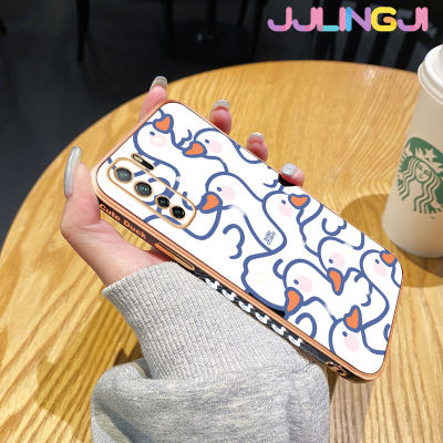 Jjlingji เคสสำหรับ Huawei Nova 7 SE Nova 7 SE 5G เคสเยาวชนลายการ์ตูนน่ารักรูปหงส์ขาวสวยดีไซน์ใหม่ด้านข้างเคสโทรศัพท์ซิลิโคนฝาปิดเลนส์เต็มรูปแบบกล้องป้องกันกล่องกันกระแทก Softcase