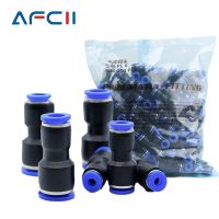 ◘ 100PCS 50PCS Lot PG 4-6mm 6-8mm 6-10mm Air Pneumatic Fitting One Touch Push Into Straight Gas Fittings Plastic Quick Connectors