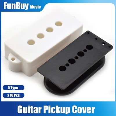 ‘【；】 10Set ABS 4 String PB Electric Bass Open Closed Pickup Cover Shell Boin 4PB Bass Guitar Parts Black White