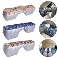 Car Mattress Inflatable Back Seat Gap Pad Printing Air Bed Cushion For Car Travel Camping Air Cushion Mattress