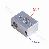 2x MK10 Extruder Heating Block M7 F/ PT100 K-type thermocouple Creator Pro finder Wanhao D4 amp; I3 Dremel PowerSpec 3D Printer