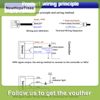 NewHopeTreee โมดูลเซ็นเซอร์ระดับของเหลวแบบไม่สัมผัส DC 5V เซ็นเซอร์วัดระดับของเหลวแบบ capacitive เซ็นเซอร์ตรวจจับระดับน้ำเซนเซอร์บอร์ดเอาท์พุท NPN