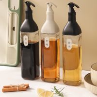 【CC】 Baking Glass Bottle 500ML Vinegar Soy Sauce Dispenser Leak Proof BBQ Seasoning Pourer